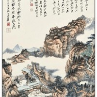 香港蘇富比春拍：张大千《溪山游屐图》1450万港元落槌