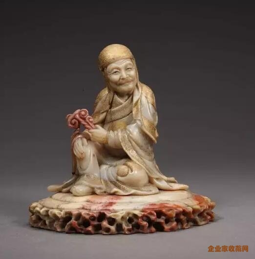 清代寿山石雕罗汉（阿氐多）