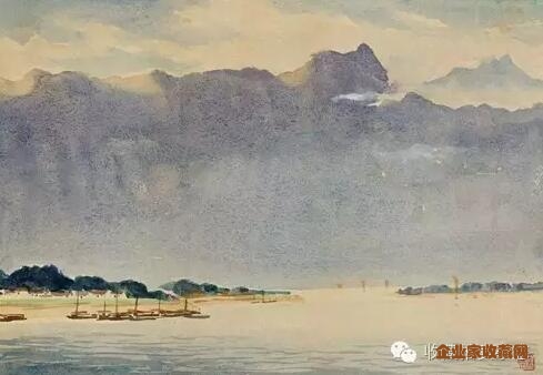 长江风景(一)  水彩纸本  28x40 cm 1976年