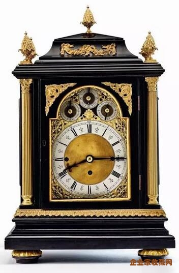 19世纪，英国八铃铜鎏金乌木钟，东正秋拍
