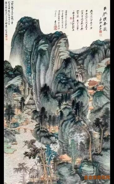 张大千(1899-1983) 巨然晴峰图