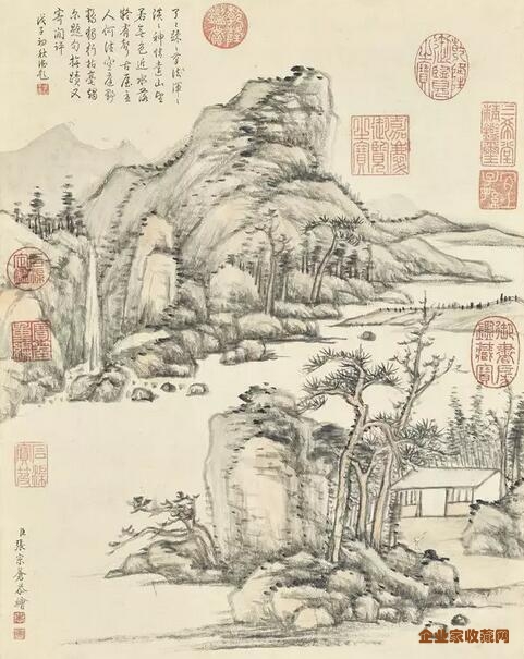清 张宗苍《虚斋鹤梦》立轴 42.5×33厘米 佳士得11月28日中国古代书画拍卖
