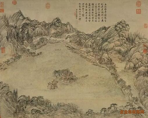 清 张宗苍《西湖图》 77.6×96.3厘米 台北故宫博物院藏