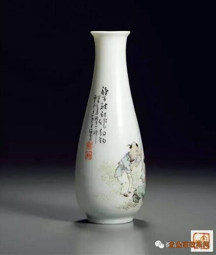 清乾隆•青花夔龙凤纹双联瓶