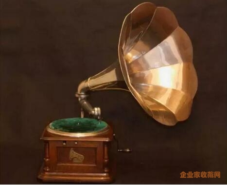 美国哥伦比亚镍花形大喇叭 留声机