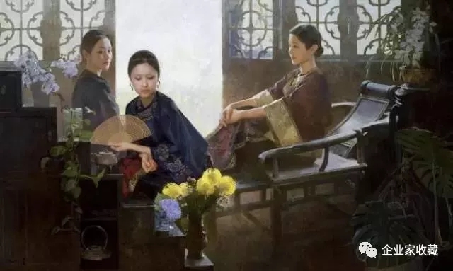 谁说油画里只有外国美女，这油画里中国姑娘，真的好美！